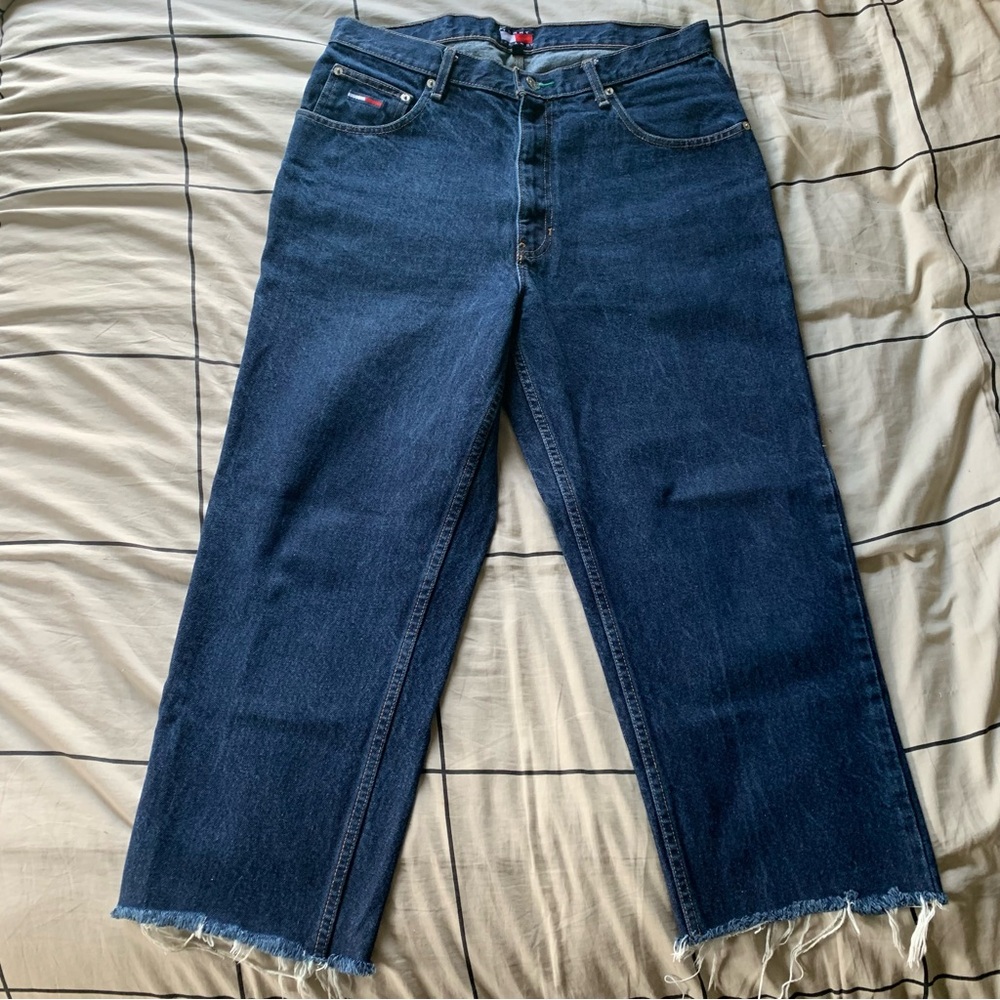 Vintage Tommy Hilfiger Dark Blue Cropped Jeans